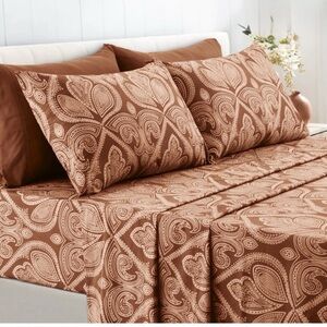 Mellanni NWT Paisley King Sheet Set